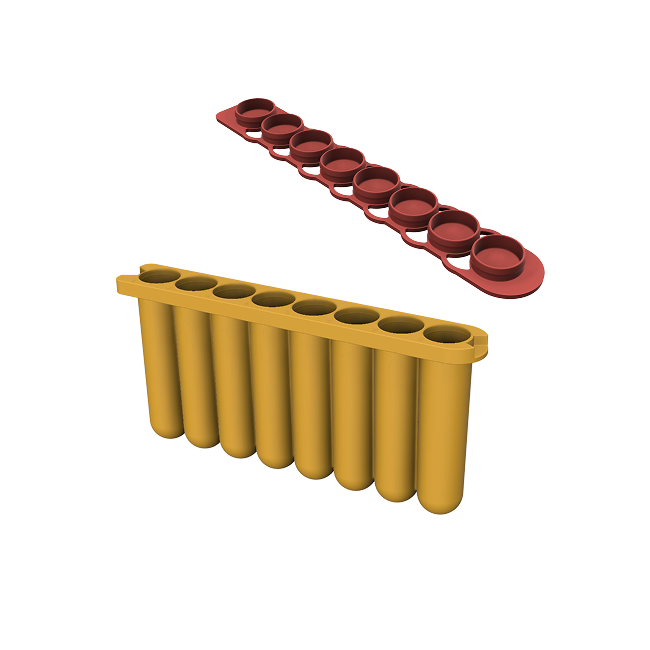 Stripped collection tubes and caps Image - Stripped collection tubes and caps